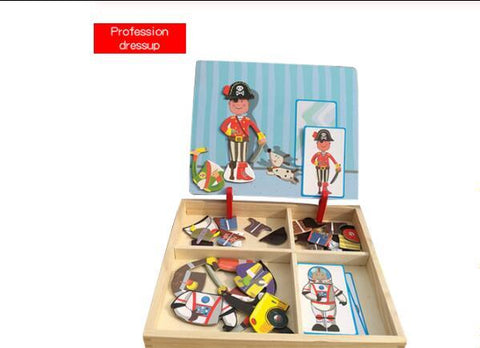 Montessori Magnetische Fun Puzzel – Educatief Houten Spel voor Kinderen
