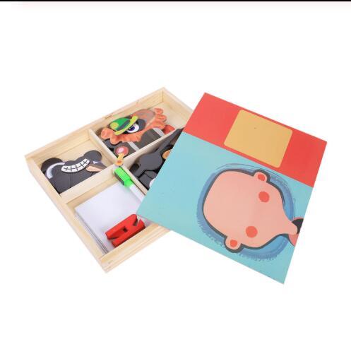 Montessori Magnetische Fun Puzzel – Educatief Houten Spel voor Kinderen
