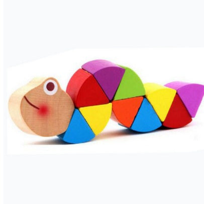Montessori Houten Rups – Educatief Speelgoed voor Peuters
