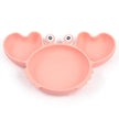 Siliconen Kinderbord met Vakken – Krabvormig Babybord met Lepel & Vork – Antislip & BPA-vrij