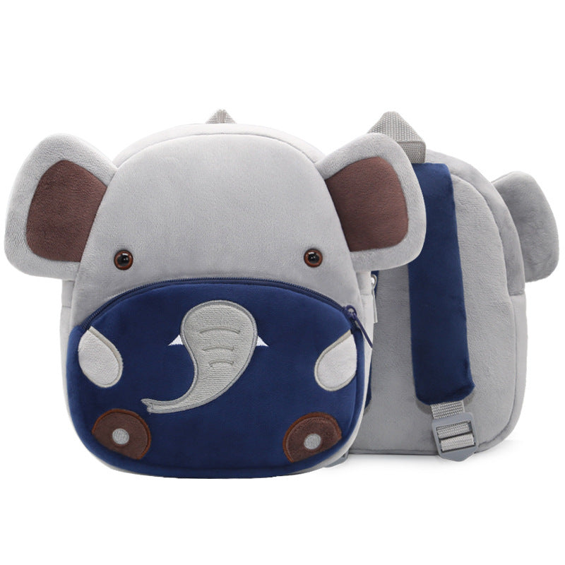 Schattige knuffelrugzak voor peuters – Cartoon dieren schoolrugzak | Licht & ademend, 26×24×10 cm