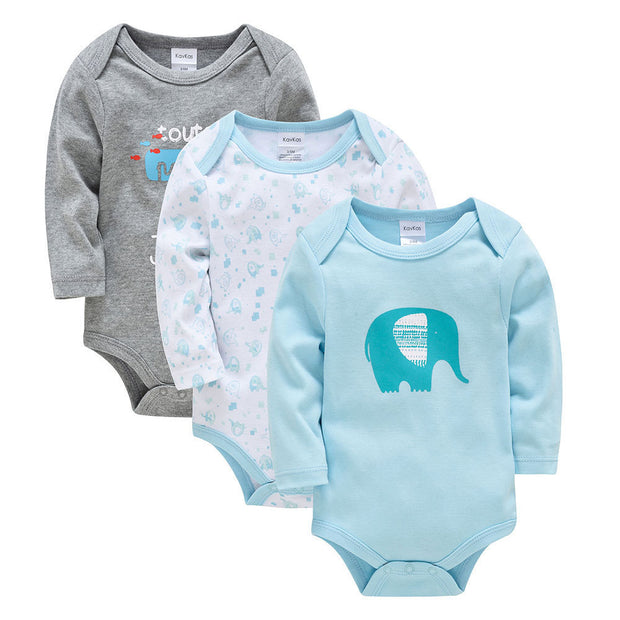 Baby Romper Lange Mouw – Cartoon Design – Katoen – Pasgeboren tot 24 Maanden