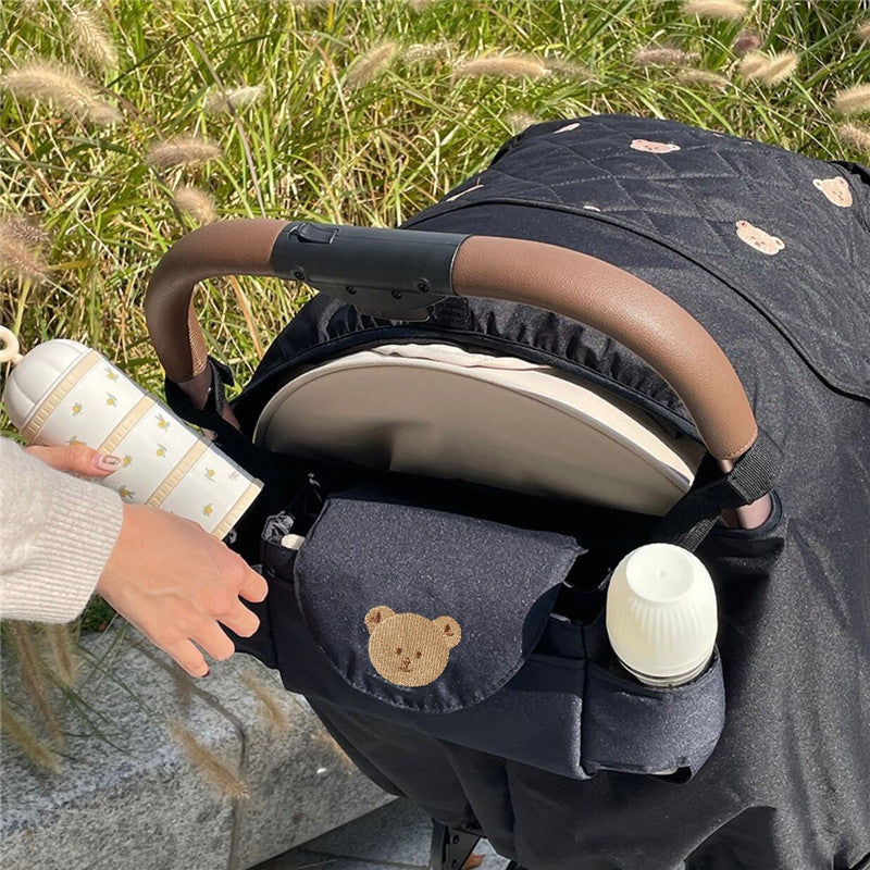 Kinderwagen Opbergtas met Dierenprint – Oxford Stof, Hangend Model | Beer & Konijn Designs