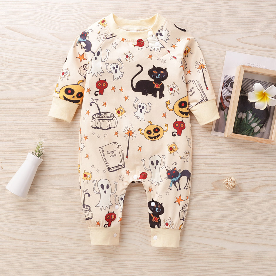 Halloween Baby Jumpsuit – Katoenen Romper met Lange Mouwen