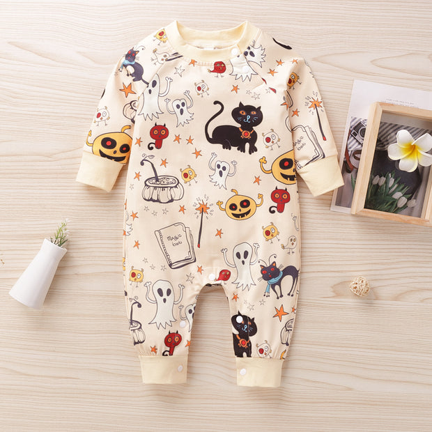 Halloween Baby Jumpsuit – Katoenen Romper met Lange Mouwen