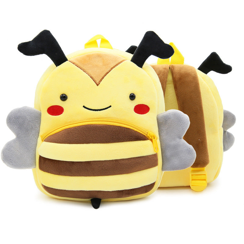 Schattige knuffelrugzak voor peuters – Cartoon dieren schoolrugzak | Licht & ademend, 26×24×10 cm