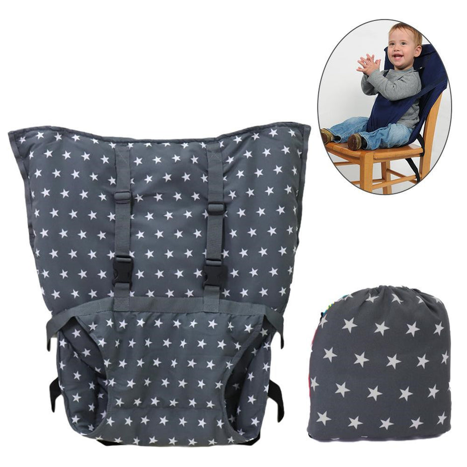 Kleurvolle Baby Veiligheidsstoelhoes met Draagriem – Voor Hoge Kinderstoel