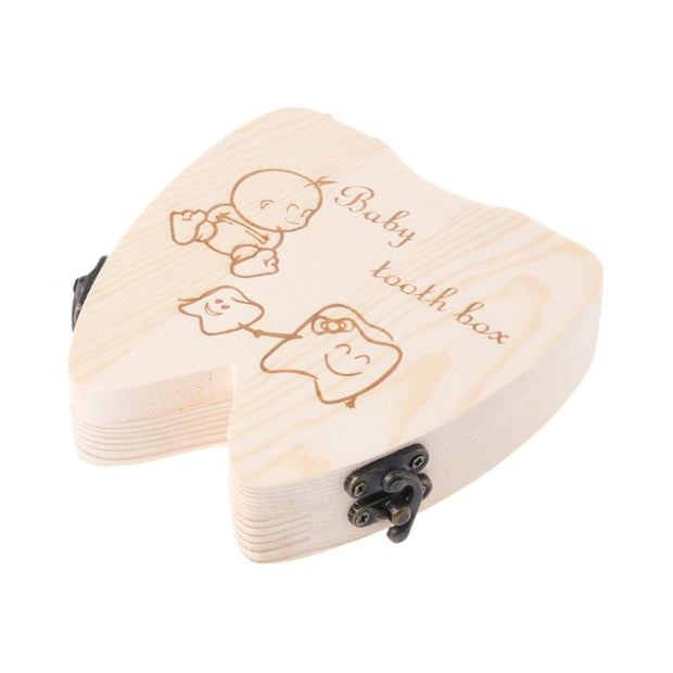 Houten Baby Tandendoosje – Opberger voor Melktandjes