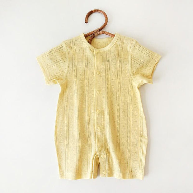 Baby Jumpsuit van Bamboevezel – Korte Mouw – Unisex 1-3 Jaar – Warm & Zacht