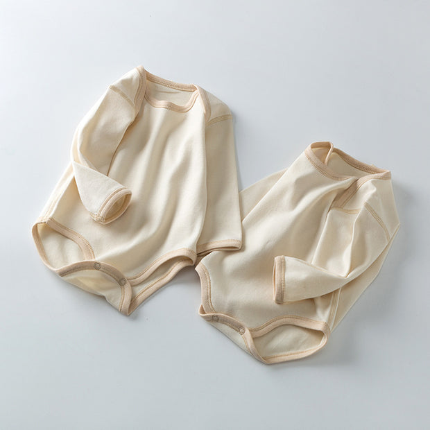 Organic Baby Romper – Lange Mouw Katoenen Onesie voor Pasgeborenen