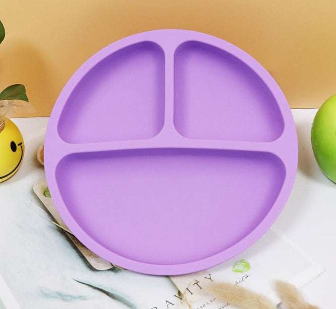 Siliconen Kinderbord met Vakken – Antislip Bord voor Baby en Peuter – BPA-vrij – Vanaf 6 Maanden