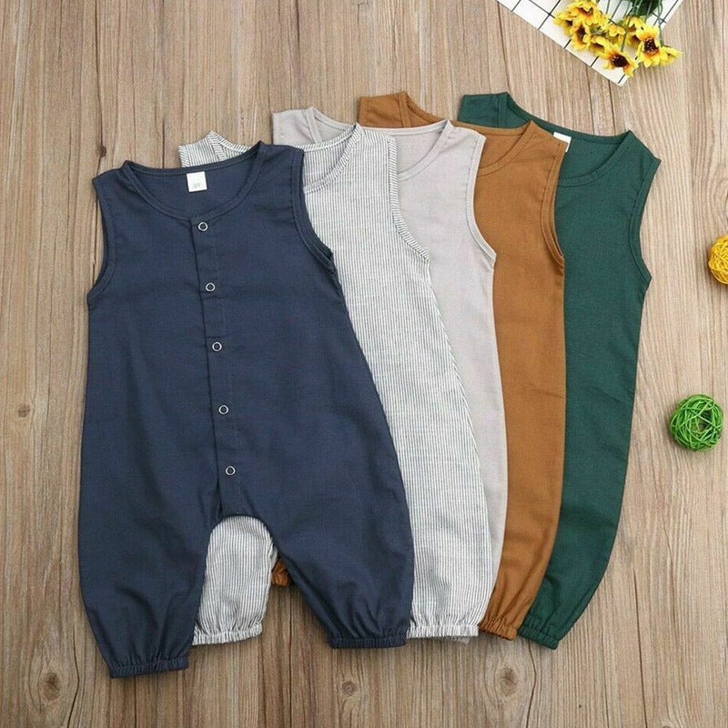 Baby Romper Zomer – Korte Mouw – Unisex 0-24 Maanden – Sportief Design
