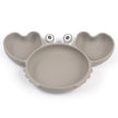 Siliconen Kinderbord met Vakken – Krabvormig Babybord met Lepel & Vork – Antislip & BPA-vrij