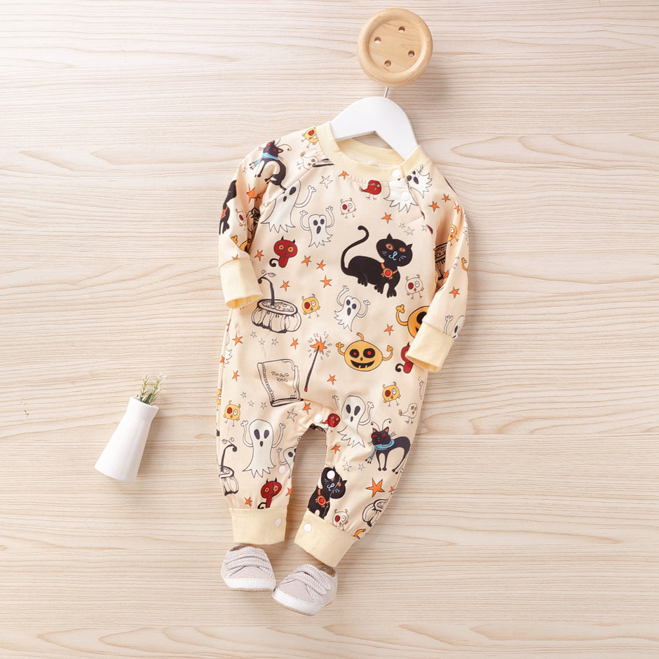 Halloween Baby Jumpsuit – Katoenen Romper met Lange Mouwen