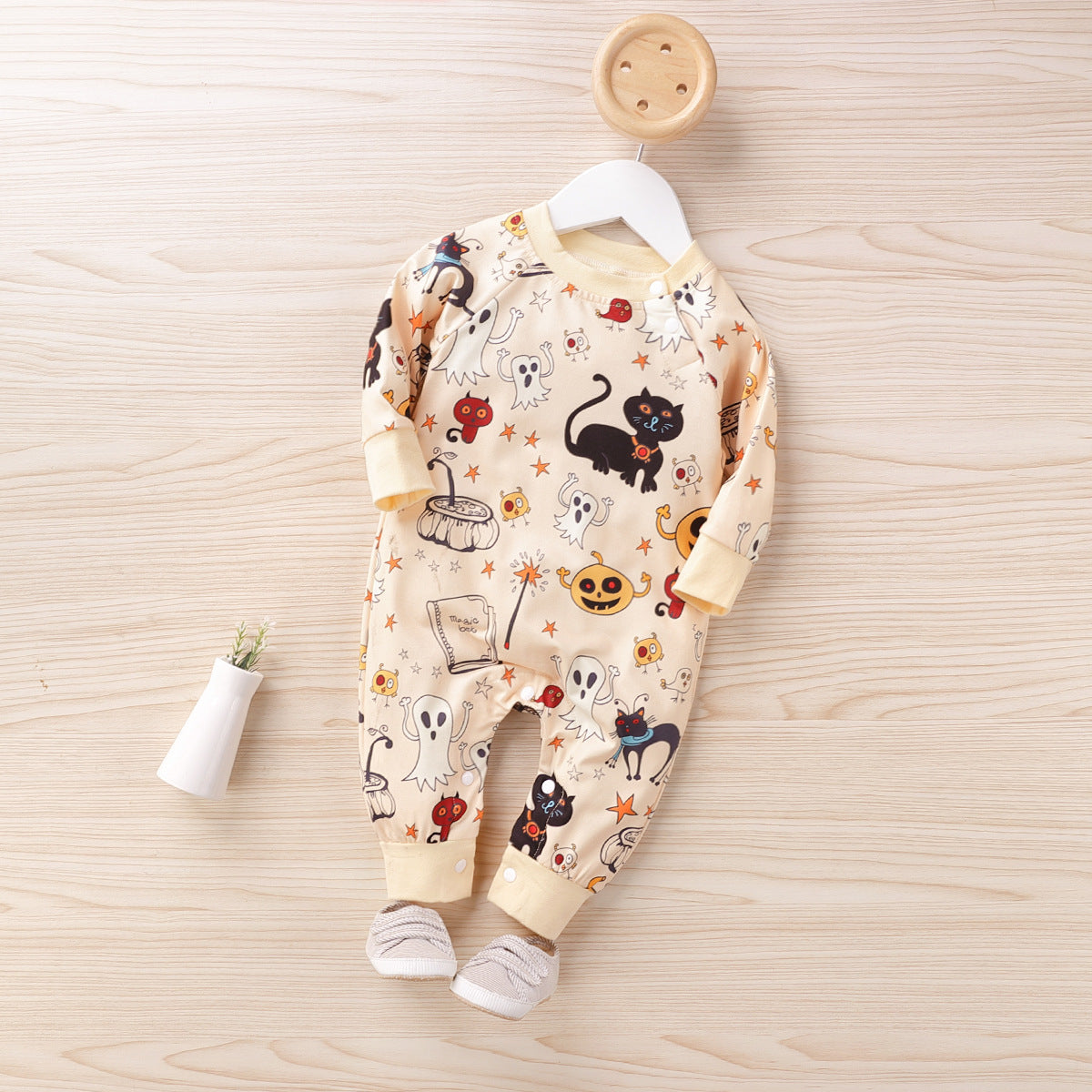 Halloween Baby Jumpsuit – Katoenen Romper met Lange Mouwen