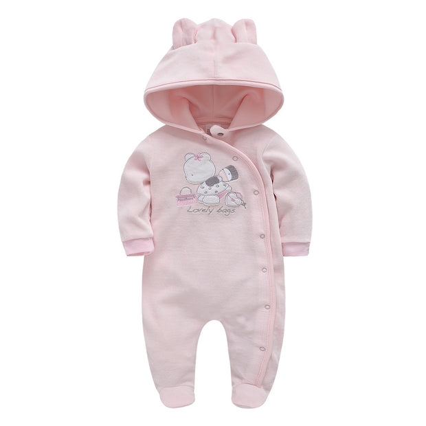 Newborn Baby Romper – Zachte Katoenen Jumpsuit met Lange Mouw