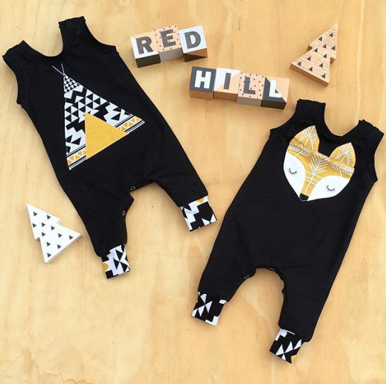 Unisex Baby Romper – Trendy Geprint Katoenen One-Piece