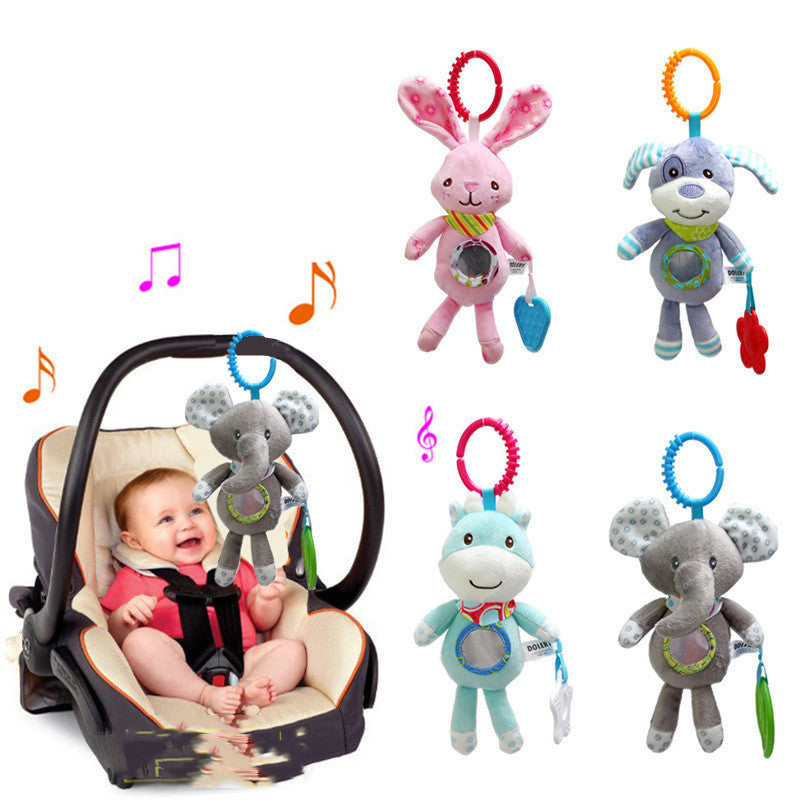 Baby Bedhanger – Pluche Bedbel met Rammelaar en Windgong voor Wieg, Box of Kinderwagen