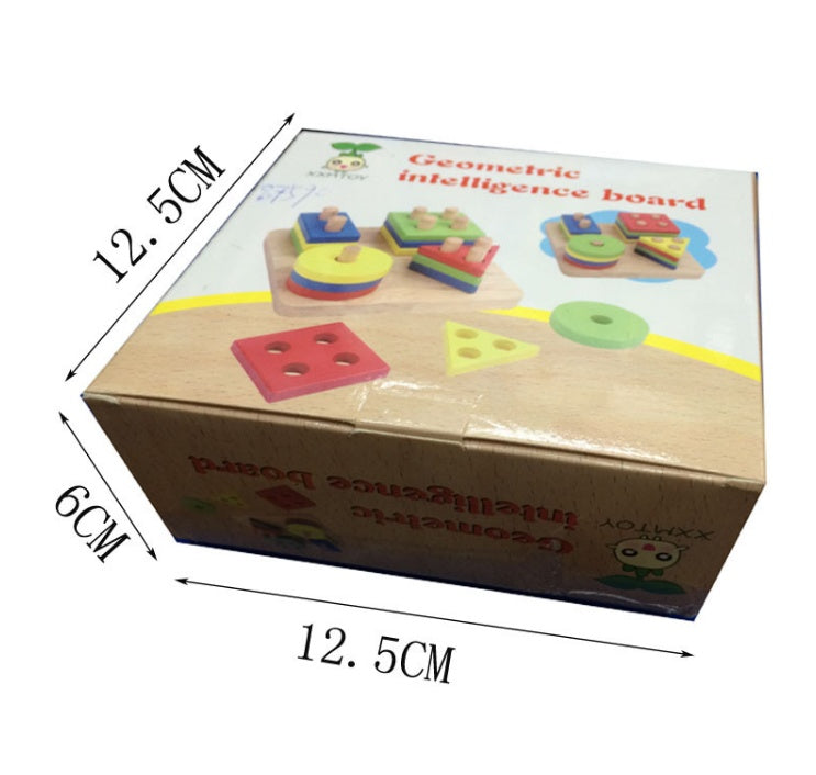 Baby Houten Puzzel Educatief Speelgoed – Geometrische Vormen Spel