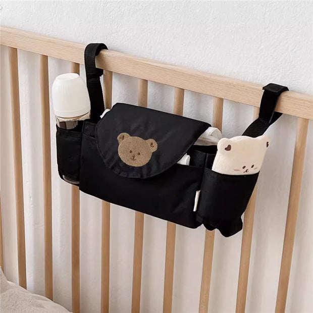 Kinderwagen Opbergtas met Dierenprint – Oxford Stof, Hangend Model | Beer & Konijn Designs