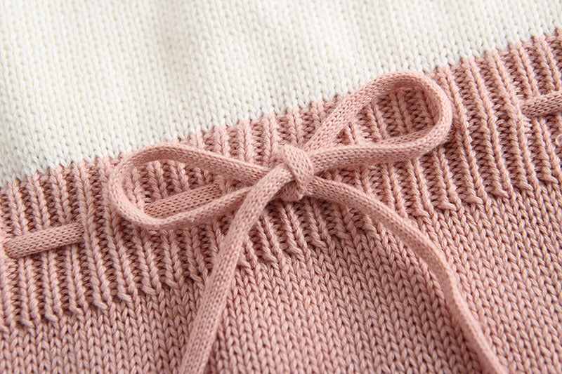Geborduurde Baby Romper – Driehoek Jumpsuit voor Meisjes
