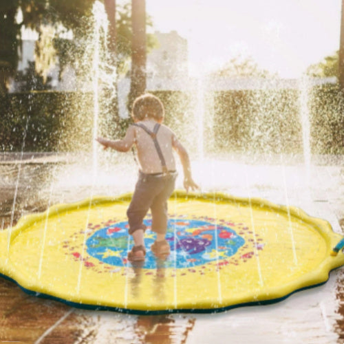 Baby Speelmat met Anime Visjes – Ontwikkelingsspeelgoed voor Baby’s – Geel & Ocean Spray Design