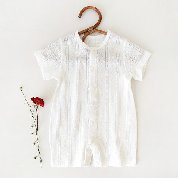Baby Jumpsuit van Bamboevezel – Korte Mouw – Unisex 1-3 Jaar – Warm & Zacht