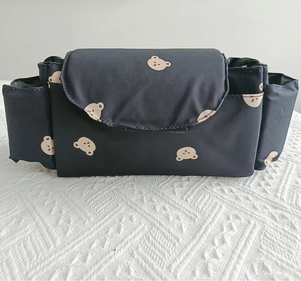 Kinderwagen Opbergtas met Dierenprint – Oxford Stof, Hangend Model | Beer & Konijn Designs