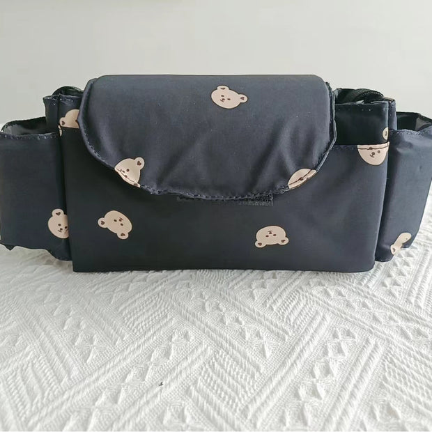 Kinderwagen Opbergtas met Dierenprint – Oxford Stof, Hangend Model | Beer & Konijn Designs