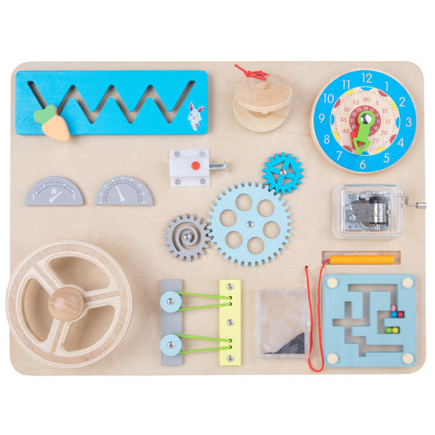 Houten Educatieve Kleurenkubus – Montessori Busy Board Speelgoed voor Kinderen