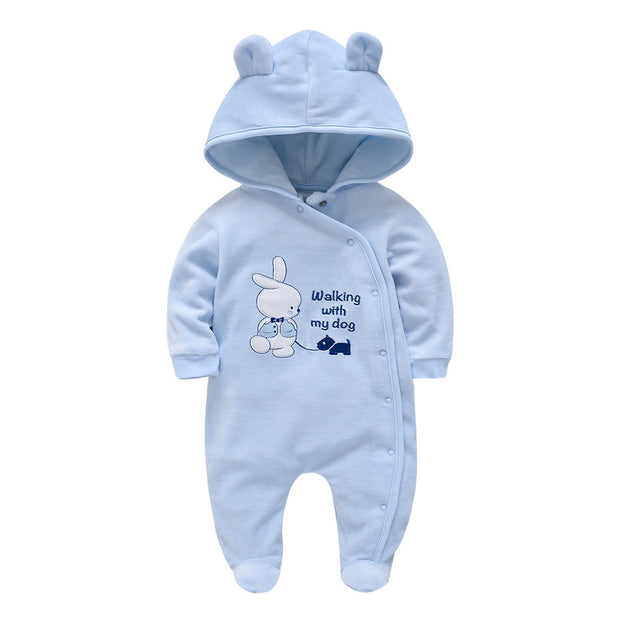 Newborn Baby Romper – Zachte Katoenen Jumpsuit met Lange Mouw