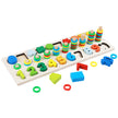 3-in-1 Montessori Houten Speelgoed – Vroege Educatie met Geometrie, Cijfers en Matchen
