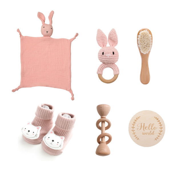 Baby Comfort Rammelaar Konijn Badhanddoek Cadeauset