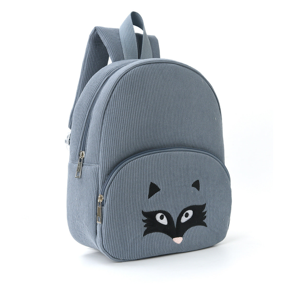 Kinder Rugzak met Geborduurd Diertje – Corduroy, Unisex & Slijtvast | Onder 20 L