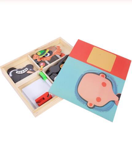 Montessori Magnetische Fun Puzzel – Educatief Houten Spel voor Kinderen