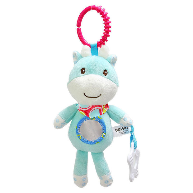 Baby Bedhanger – Pluche Bedbel met Rammelaar en Windgong voor Wieg, Box of Kinderwagen