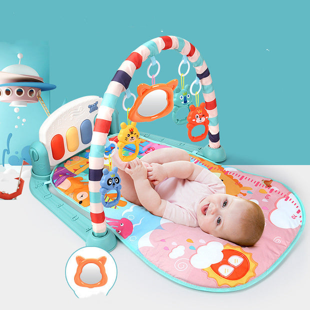 Baby Speelmat met Piano en Trappende Voetjes – Fitness Speelboog voor Pasgeborenen en Peuters