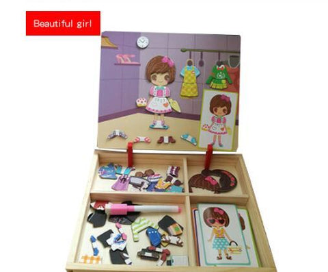 Montessori Magnetische Fun Puzzel – Educatief Houten Spel voor Kinderen
