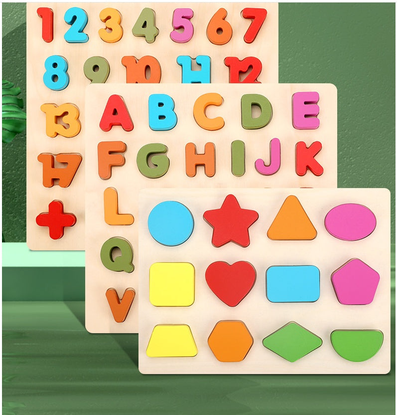 Houten Kleurrijke Cijfer- en Letterblokken – Educatief Speelgoed voor Cognitief Leren