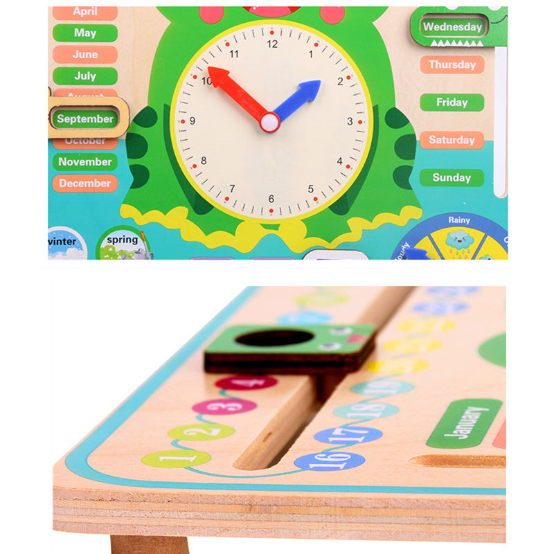 Montessori Houten Weer- en Seizoenskalender – Educatief Speelgoed voor Peuters en Kleuters