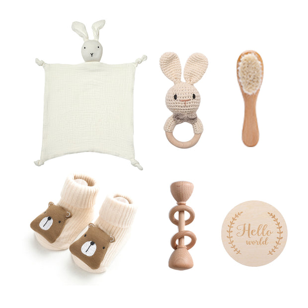 Baby Comfort Rammelaar Konijn Badhanddoek Cadeauset