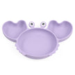 Siliconen Kinderbord met Vakken – Krabvormig Babybord met Lepel & Vork – Antislip & BPA-vrij