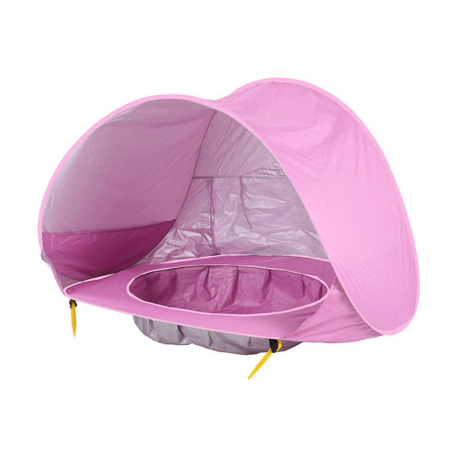 Opvouwbare Baby Strandtent met Mini Zwembad – UV50+ Bescherming – Voor 1-2 Kinderen – Inclusief Draagtas & Haringen