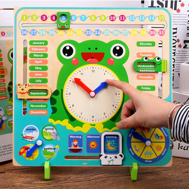 Montessori Houten Weer- en Seizoenskalender – Educatief Speelgoed voor Peuters en Kleuters