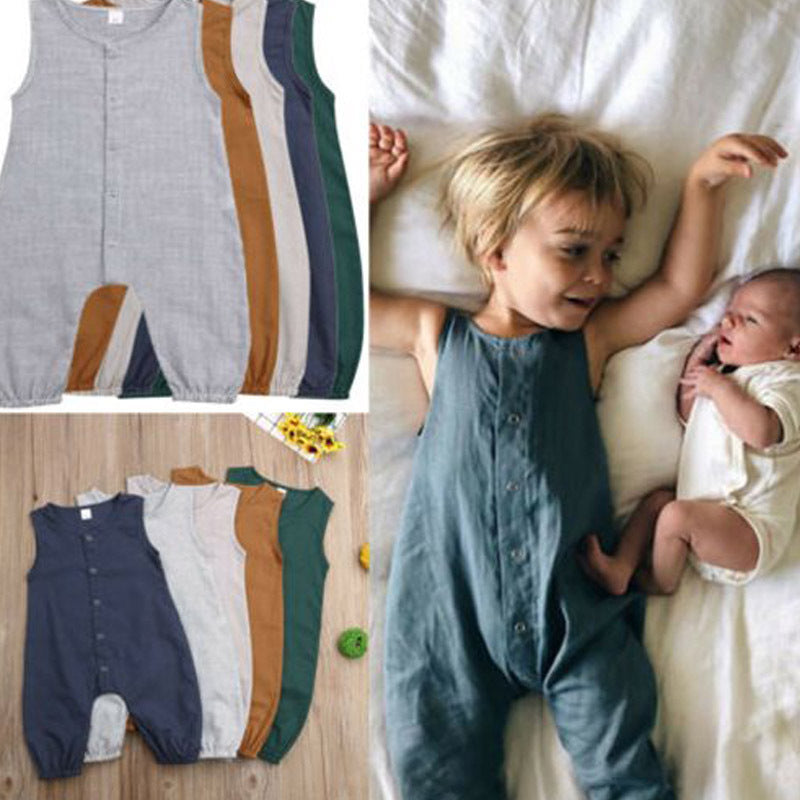 Baby Romper Zomer – Korte Mouw – Unisex 0-24 Maanden – Sportief Design