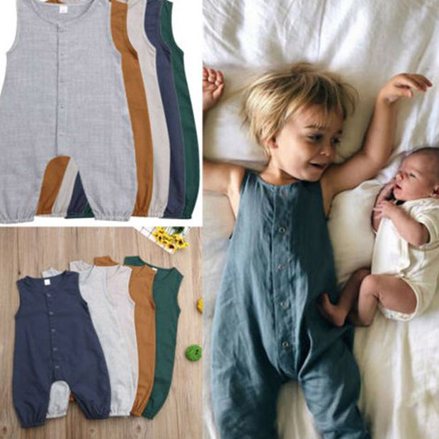 Baby Romper Zomer – Korte Mouw – Unisex 0-24 Maanden – Sportief Design