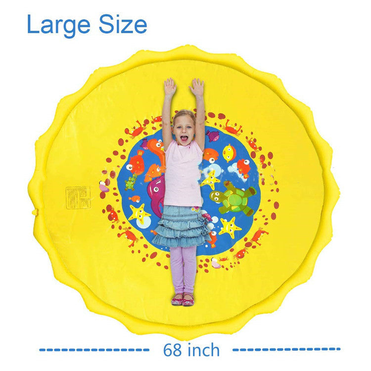 Baby Speelmat met Anime Visjes – Ontwikkelingsspeelgoed voor Baby’s – Geel & Ocean Spray Design