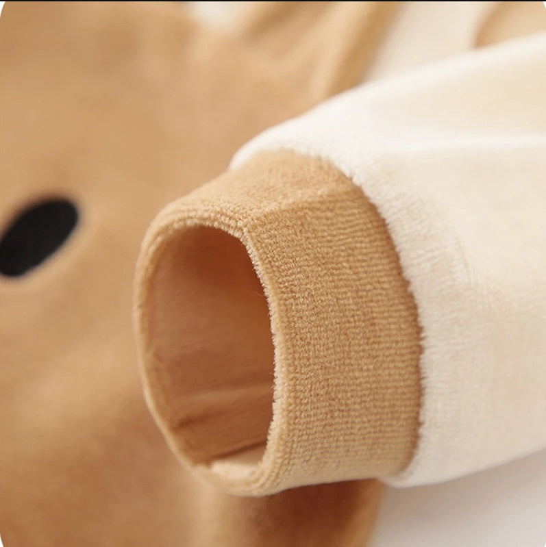 Kerst Baby Romper | Dikke Pluche Fawn One-Piece