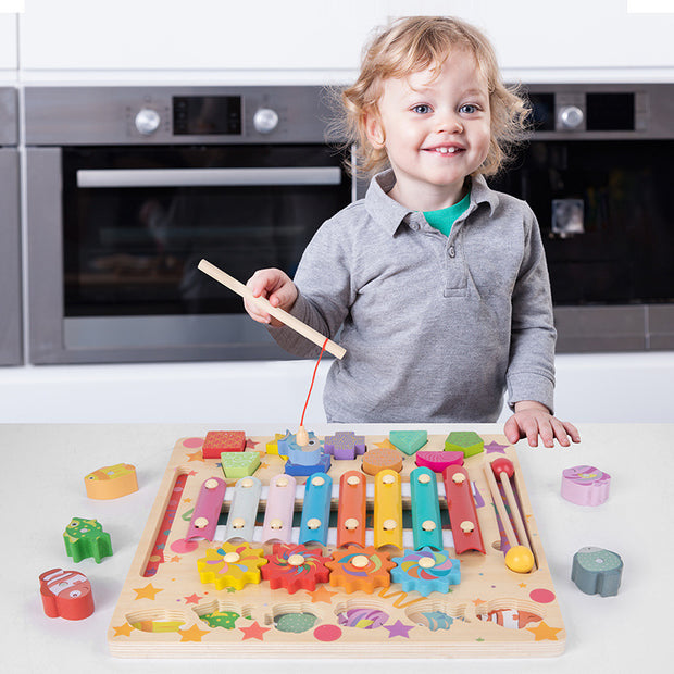 Baby Busy Board DIY Accessoires – Houten Fruit Spelletjes Educatief Speelgoed