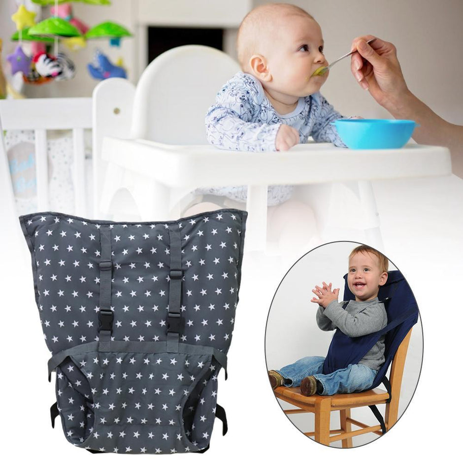 Kleurvolle Baby Veiligheidsstoelhoes met Draagriem – Voor Hoge Kinderstoel